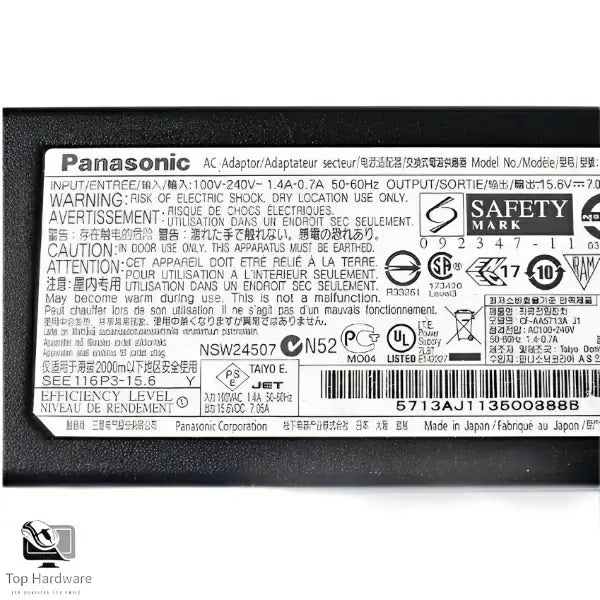 15.6V 7.05A 110W Panasonic Toughbook Netzteil . Original CF-AA5713A M1