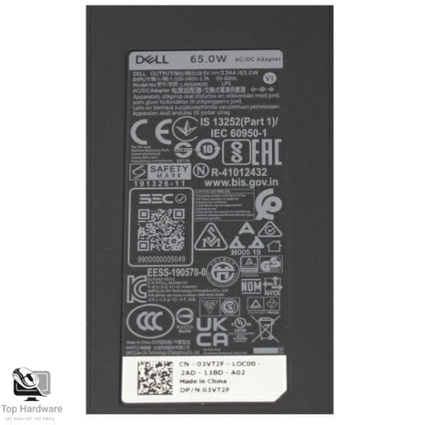 Original Dell Netzteil 65W (0JNKWD) . Inkl. Netzkabel