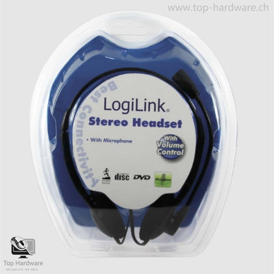 LogiLink Stereo Headset . Kabelgebunden mit Mikrofon